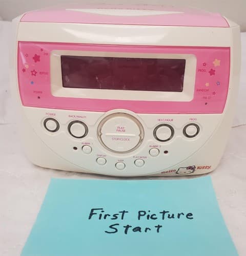 Hello Kitty KT2053 AM/FM Stereo CD Dual Alarm Clock Radio - Image 1