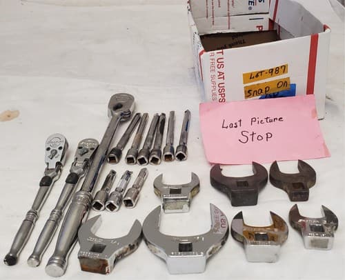 Lot of 19 Assorted Snap on Crowsfoot Wrench Chrome Socket Extension set LOT-987 - Thumbnail 11