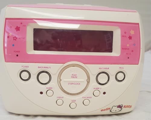 Hello Kitty KT2053 AM/FM Stereo CD Dual Alarm Clock Radio - Thumbnail 2