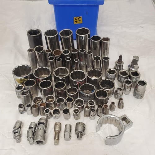 Lot of 69 Assorted Sockets Chrome LOT-482 - Image 1