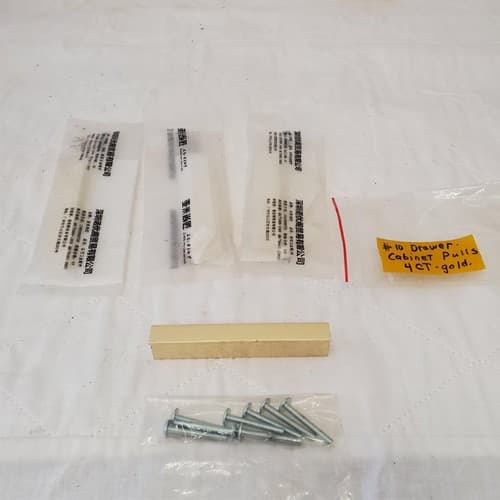 Lot of 4 Gold Cabinet Pulls Handle #10 - Thumbnail 2