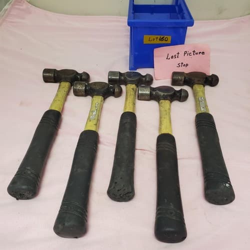 Lot of 5 Heavy Duty Ball Peen Fiberglass Wooden Handle Hammers LOT-160 - Thumbnail 5