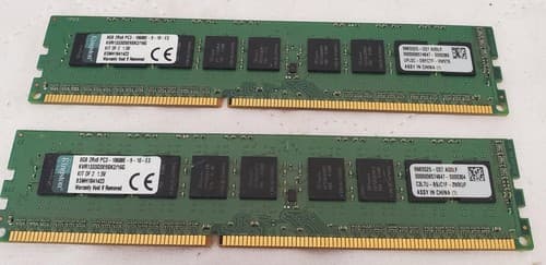 Lot of 2 KingSton 16GB KVR1333D3E9SK2 Micron 8GB PC3-10600E-9-10-E3 Memory RAM - Thumbnail 2