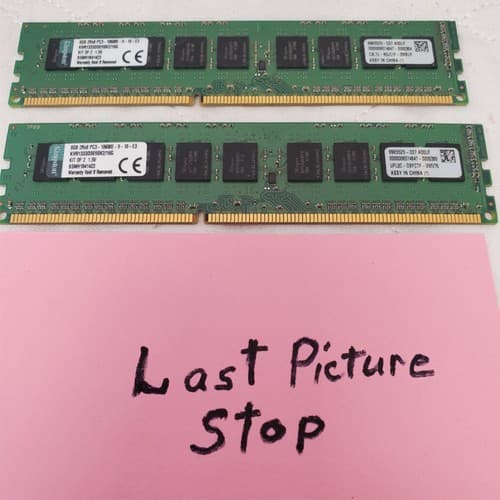 Lot of 2 KingSton 16GB KVR1333D3E9SK2 Micron 8GB PC3-10600E-9-10-E3 Memory RAM - Thumbnail 6