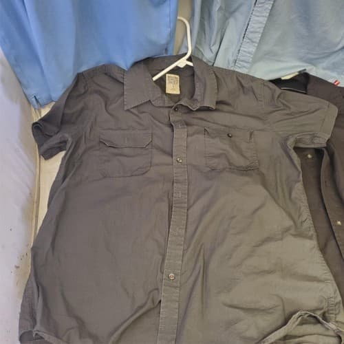 Lot of 4 Mens Wrangler Jeans Co 100% Cotton Long & Short Sleeve Shirt Size L - Thumbnail 2