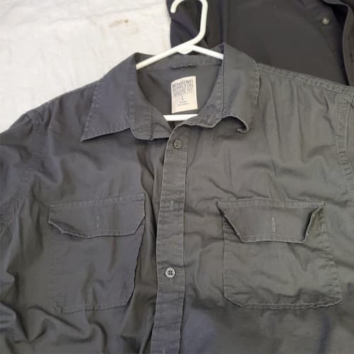 Lot of 4 Mens Wrangler Jeans Co 100% Cotton Long & Short Sleeve Shirt Size L - Thumbnail 4