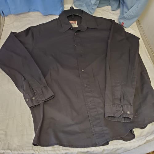 Lot of 4 Mens Wrangler Jeans Co 100% Cotton Long & Short Sleeve Shirt Size L - Thumbnail 6