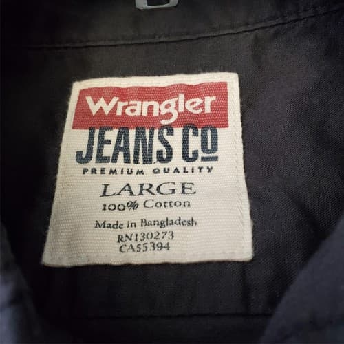 Lot of 4 Mens Wrangler Jeans Co 100% Cotton Long & Short Sleeve Shirt Size L - Thumbnail 9