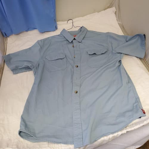 Lot of 4 Mens Wrangler Jeans Co 100% Cotton Long & Short Sleeve Shirt Size L - Thumbnail 10