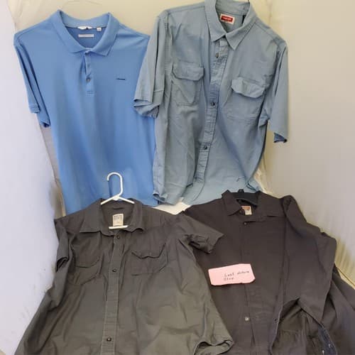 Lot of 4 Mens Wrangler Jeans Co 100% Cotton Long & Short Sleeve Shirt Size L - Thumbnail 21