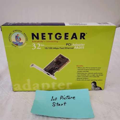 Netgear PCI Adapater FA311 (32 Bit) 10/100 Mbps Fast Ethernet - Image 1