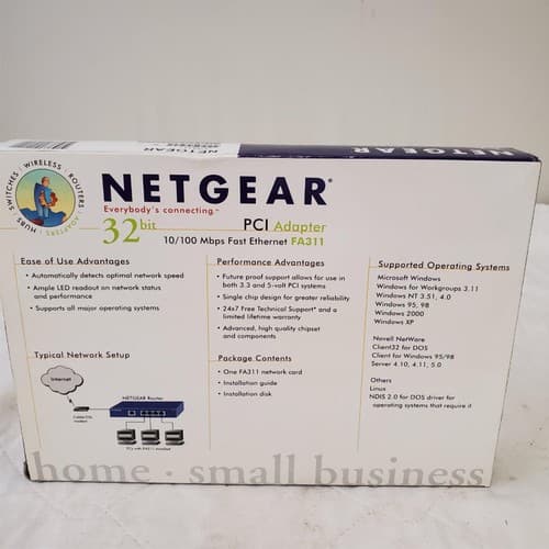 Netgear PCI Adapater FA311 (32 Bit) 10/100 Mbps Fast Ethernet - Thumbnail 3