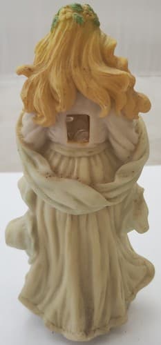 Vintage Home Decor Figurine Praying Angel With Flower Statue - Thumbnail 3