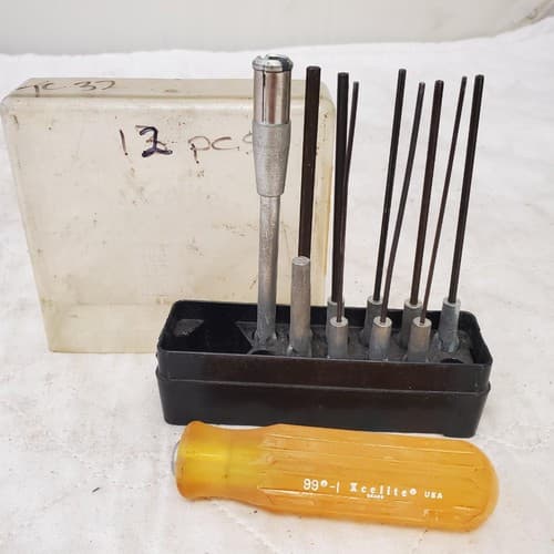 Vintage Xcelite Allen Hex Key Socket Driver Set Hand Tools LOT 382 - Thumbnail 5