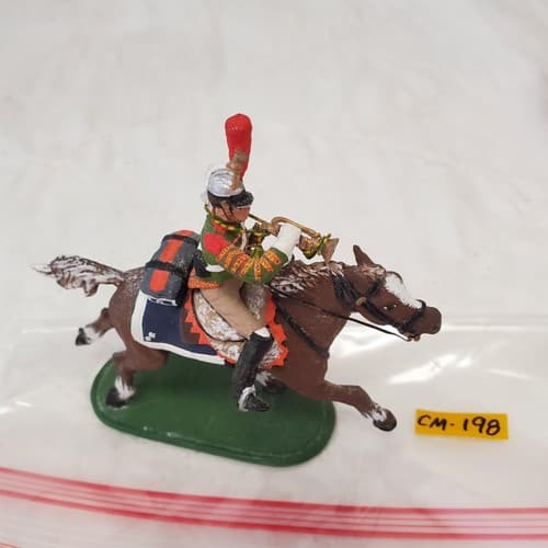 St. Petersburg Hand Painted Metal Toy Soldier Calvary Trumpeter CM-198 - Thumbnail 2