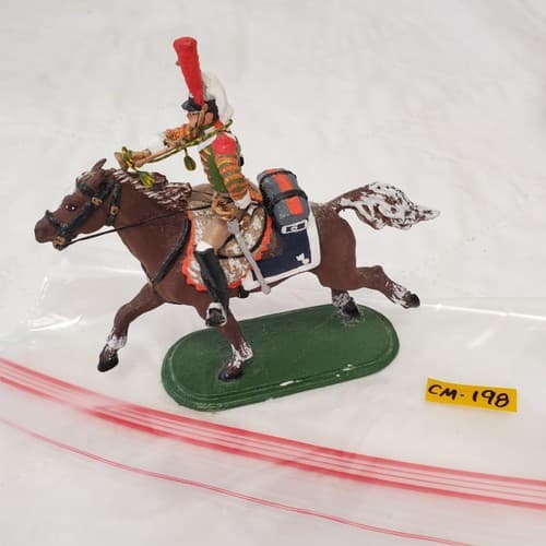 St. Petersburg Hand Painted Metal Toy Soldier Calvary Trumpeter CM-198 - Thumbnail 4