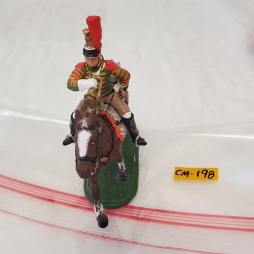 St. Petersburg Hand Painted Metal Toy Soldier Calvary Trumpeter CM-198 - Thumbnail 3