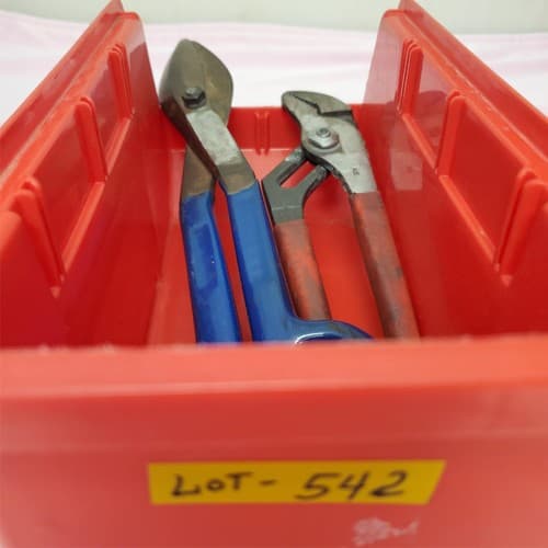 Lot of 2 Tin Snips and Adjustable Tongue Groove Pliers Set LOT-542 - Thumbnail 3