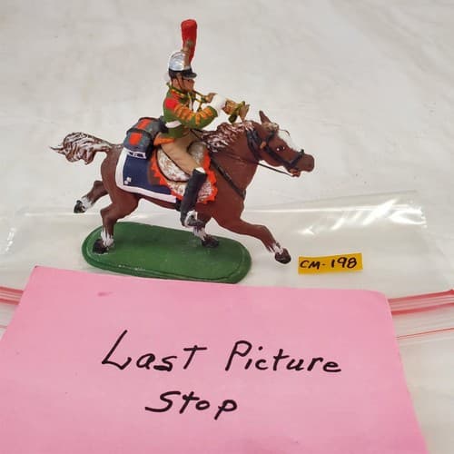 St. Petersburg Hand Painted Metal Toy Soldier Calvary Trumpeter CM-198 - Thumbnail 7
