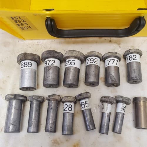 Lot of 14 Assorted Knurled Grip Steel Punch Dies Set LOT-851 - Image 1