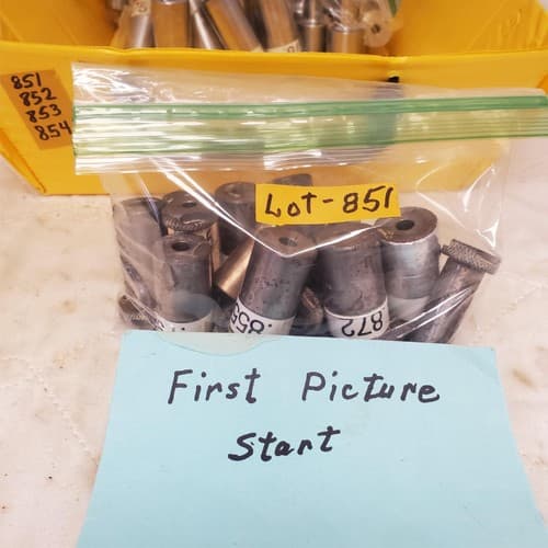 Lot of 14 Assorted Knurled Grip Steel Punch Dies Set LOT-851 - Thumbnail 2