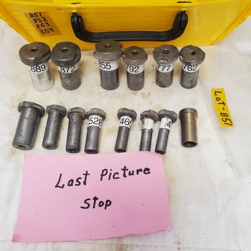 Lot of 14 Assorted Knurled Grip Steel Punch Dies Set LOT-851 - Thumbnail 6