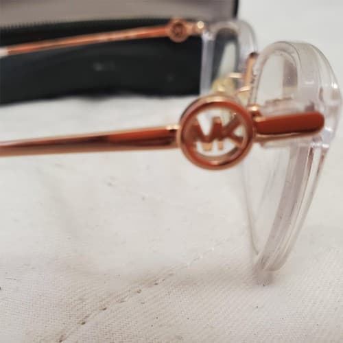 Michael Kors MK 4054 Captiva Clear Rose Gold Eyeglasses Frame with Vogue Case - Thumbnail 4