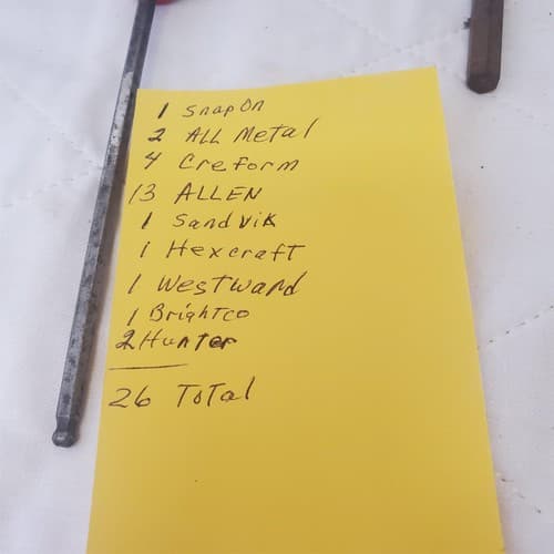 Lot of 26 Assorted T-Shaped L-Shaped Combination Hex Wrench LOT-397 - Thumbnail 10