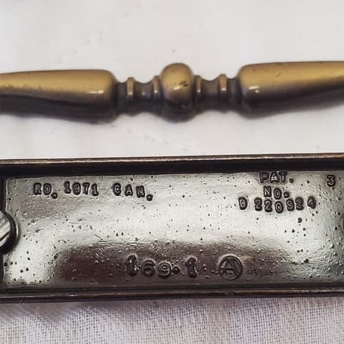 Lot of 6 Vintage Brass Drawer Pulls Bail Pull Swing Handle #9 - Thumbnail 6