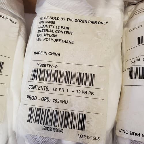 Lot of 87 Pairs FlexTech Assorted White & Grey Hand Gloves Size 9 - Thumbnail 5