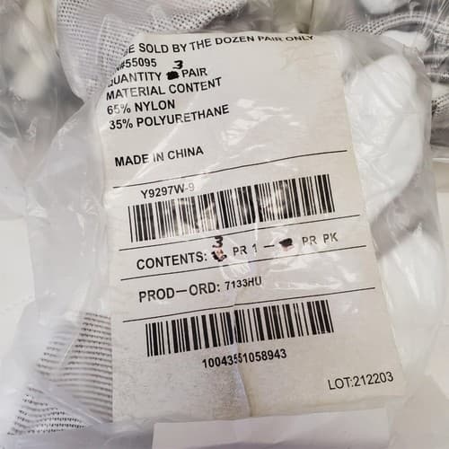 Lot of 87 Pairs FlexTech Assorted White & Grey Hand Gloves Size 9 - Thumbnail 6