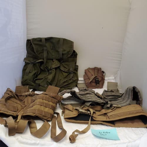 Lot of Field Pack Combat, USMC Tactical Assault Panel, US Military MOLLE Vest - Image 1