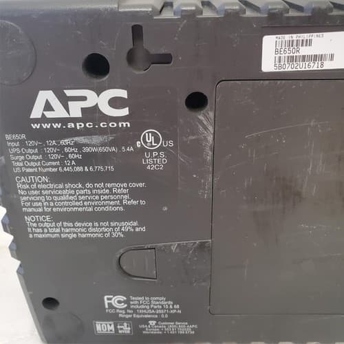 APC Back Up UPS ES 650 120V BE650R Surge Protected #15 (NO BATTERY INCLUDED) - Thumbnail 8