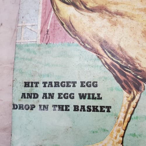 Vintage Knickerbocker Mother Hen Target Shooting Toy Game - Thumbnail 2