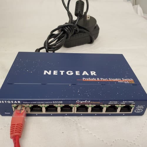 Netgear Managed Power Supply GS108 Smart Switch Prosafe 8 Port Gigabit - Thumbnail 2
