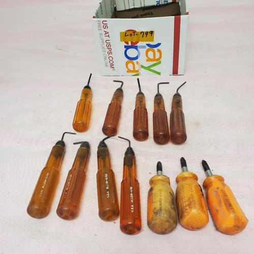 Lot of 12 Allen Hex Key Hi-Lok Driver & Phillips Head Screwdrivers LOT-799 - Image 1