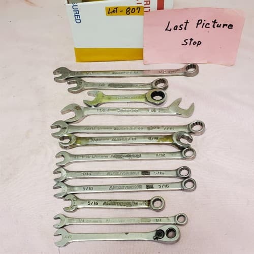 Lot of 12 Assorted Combination Wrench Set LOT-807 - Thumbnail 12