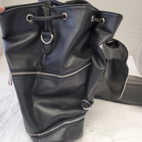 Citi Collective Multiple Use Leather Tote Bag Convertible to Backpack Tassle - Thumbnail 4