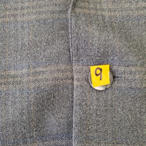 JOS A BANK Gray Cream Box Stripe Mens Wool Silk Blazer Sport Coat Jacket 43L - Thumbnail 7