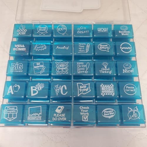 Learning Resources Teacher Stamp Rubber Stamps Set of 30 - Thumbnail 3