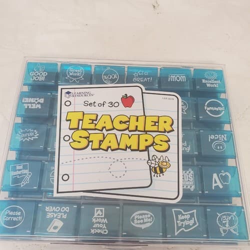Learning Resources Teacher Stamp Rubber Stamps Set of 30 - Thumbnail 2