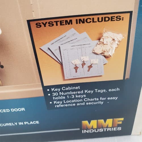 MMF Industries Steel Key Cabinet Holds 30 Keys Lockbox - Thumbnail 5