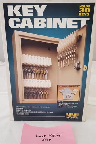 MMF Industries Steel Key Cabinet Holds 30 Keys Lockbox - Thumbnail 7