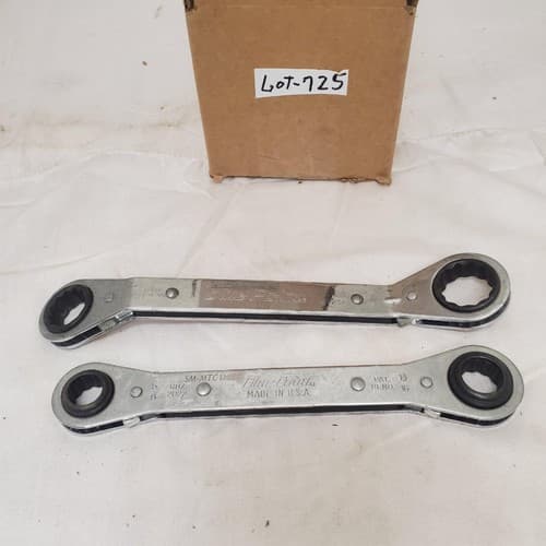 Lot of 2 Blue Point Offset Double Ratcheting Wrench Set LOT-725 - Image 1