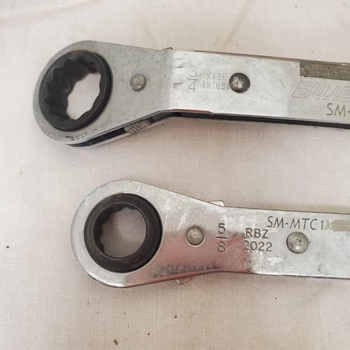 Lot of 2 Blue Point Offset Double Ratcheting Wrench Set LOT-725 - Thumbnail 4