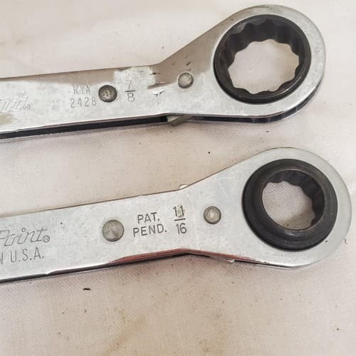 Lot of 2 Blue Point Offset Double Ratcheting Wrench Set LOT-725 - Thumbnail 5