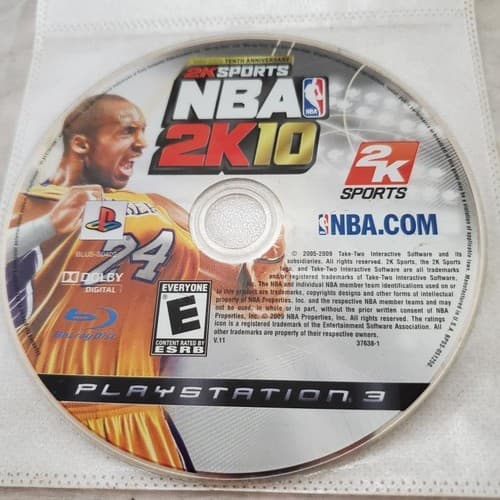 NBA 2K10 Sony PlayStation 3 Game Disc Only - Image 1