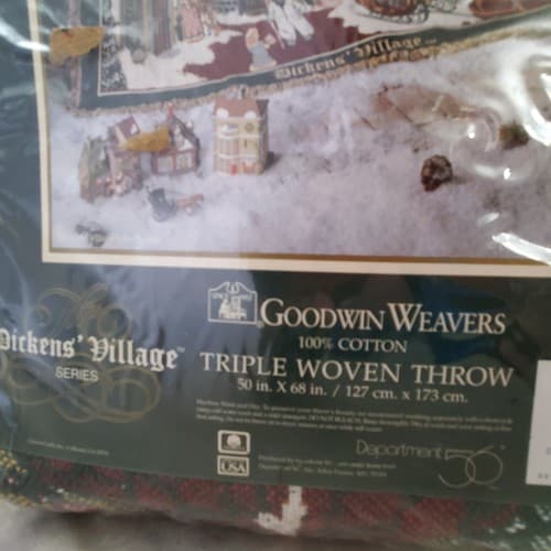Department 56 Dickens Village Triple Woven Throw Blanket by Goodwin Weavers - Thumbnail 3