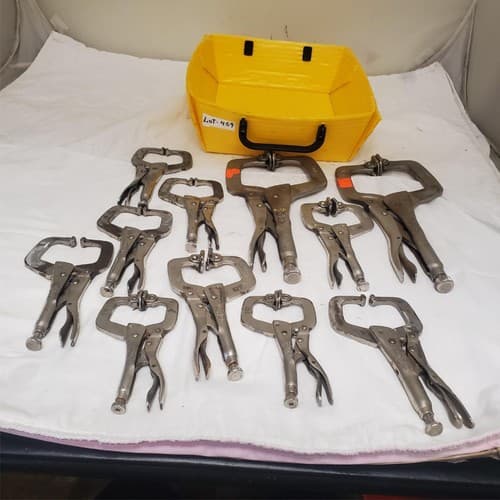 Pack of 11 Locking C-Clamp Vise Grip Pliers LOT-459 - Image 1