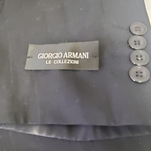 Giorgio Armani 6143 LECOLLEZIONI Wool Black Mens Blazer Coat Jacket 52R - Thumbnail 6